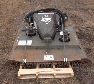 Certified used bobcat brush mower sitting on a pallet