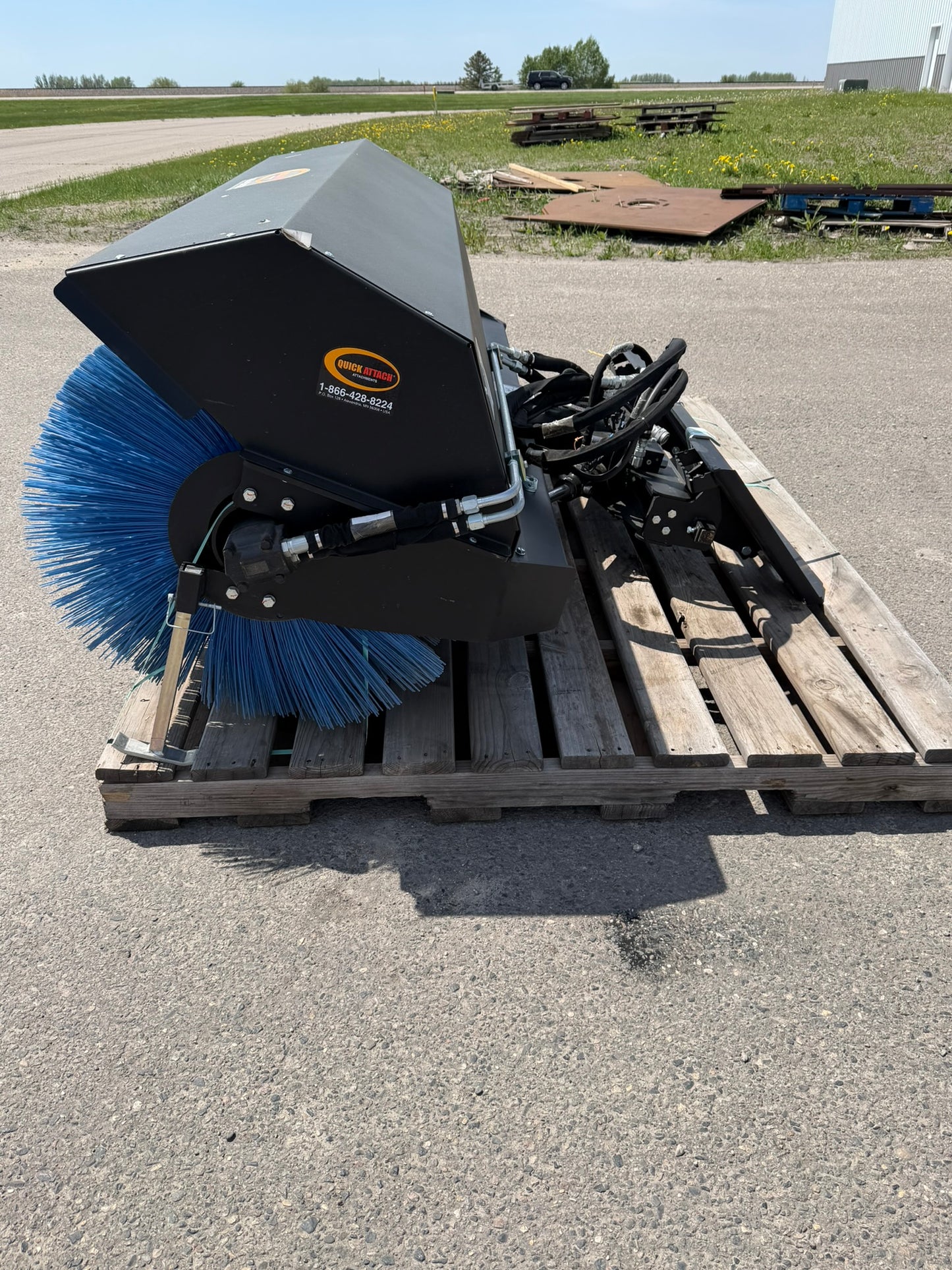 CERTIFIED USED2027 - 84" ANGLE BROOM-POLY W/HYDRAULIC - $6,495 +FREIGHT