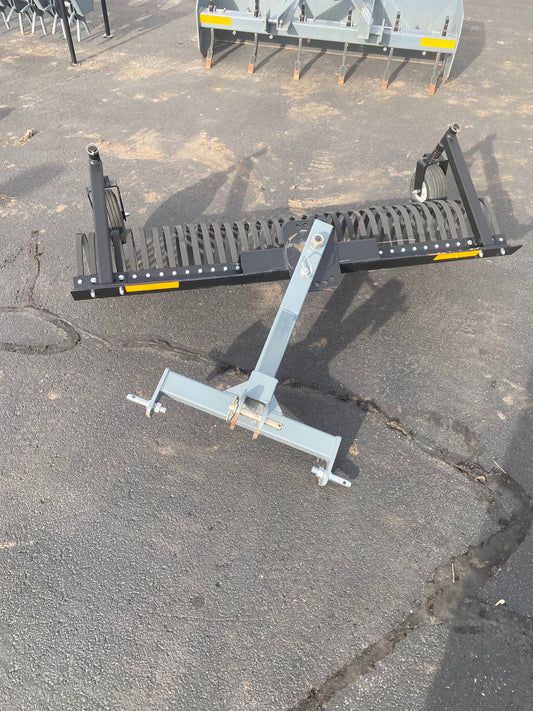 CERTIFIED USED1361 - 72" DIRT DOG 3 POINT LANDSCAPE RAKE W/WHEELS-LLR72 - $1,195 +FREIGHT