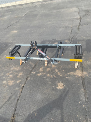Tow bar on a cracked asphalt surface