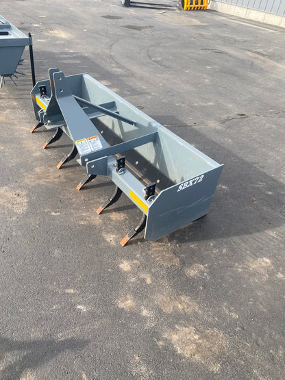 CERTIFIED USED1365 - 72" DIRT DOG 3 POINT BOX BLADE-SBX72 - $1,395 +FREIGHT