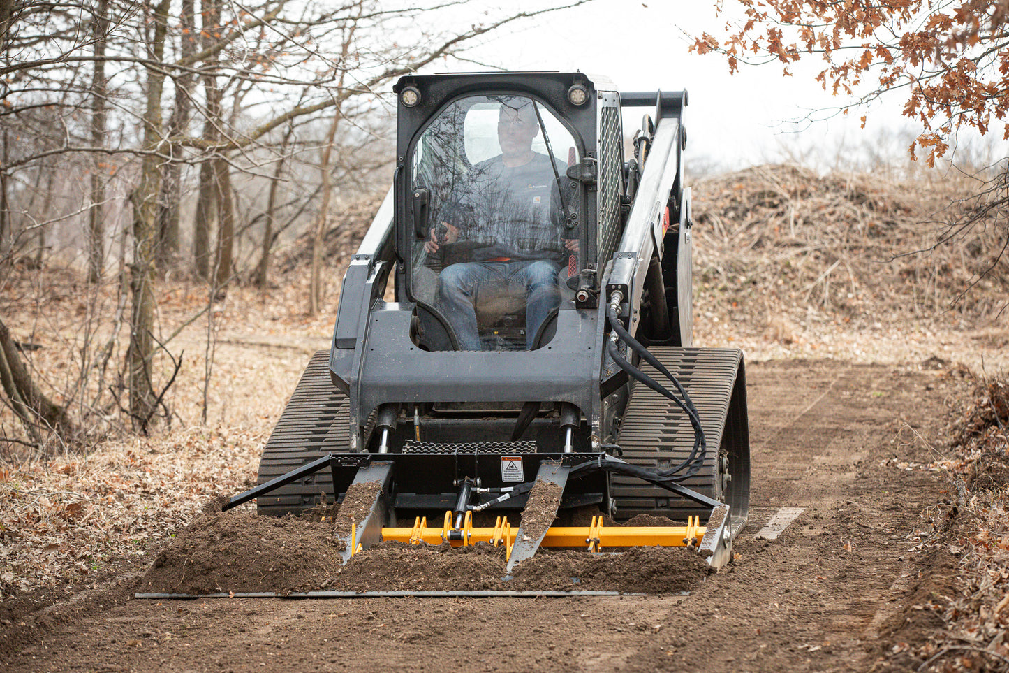 land leveler attachment on skid steer