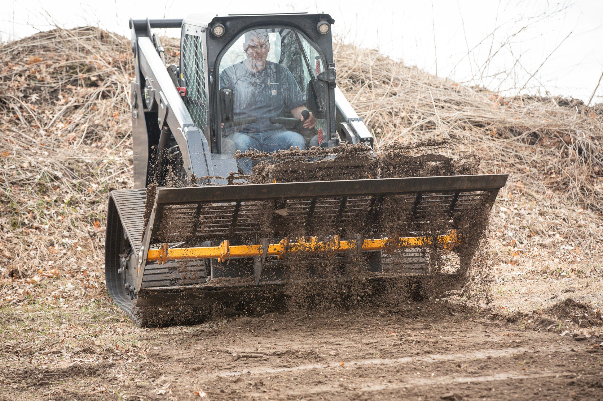 land leveler attachment on skid steer