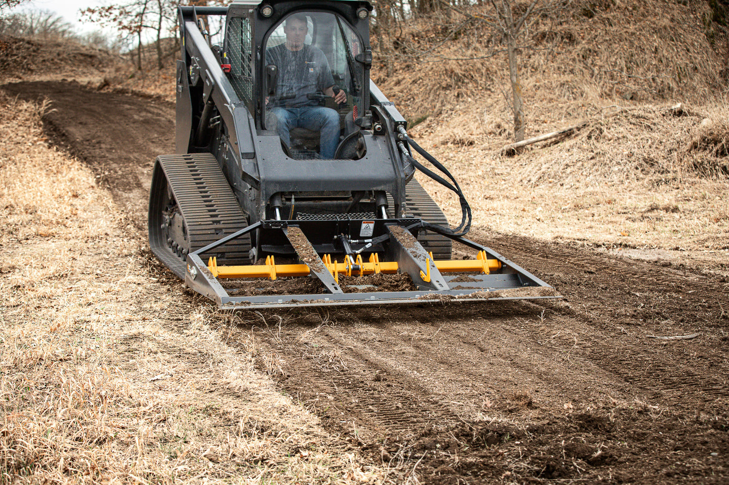 land leveler attachment on skid steer