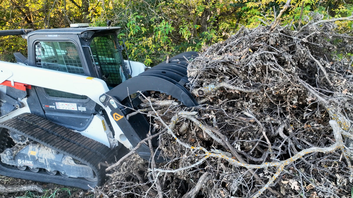 Eagle Talon Grapple Rake for Skid Steers | Quick Attach