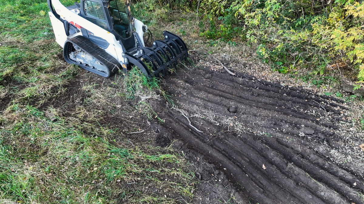 Eagle Talon Grapple Rake for Skid Steers | Quick Attach