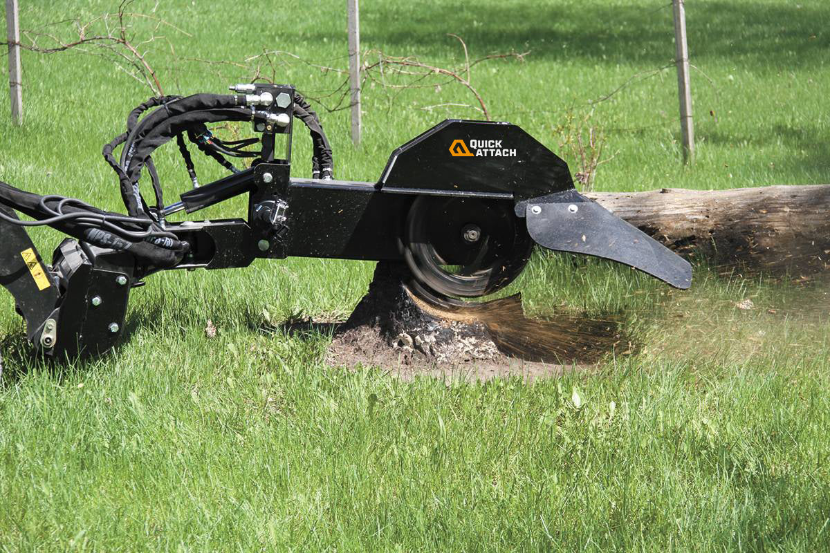The Quick Stump-Away Mini - Mini Skid Steer Stump Grinder