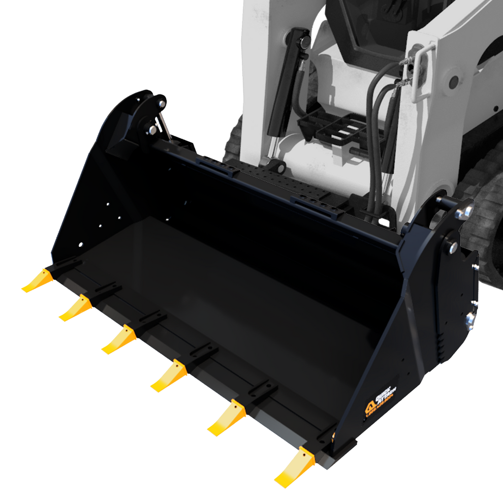 Industrial Combo Bucket For Skid Steers-2 Year Warranty – Quick Attach