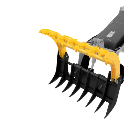 Black and yellow grapple attachment 