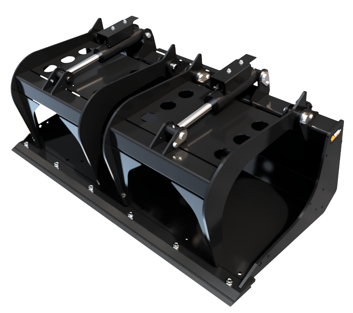 Quick Scrape-N-Grab | Skid Steer Solid Bottom Grapple Bucket – Quick Attach