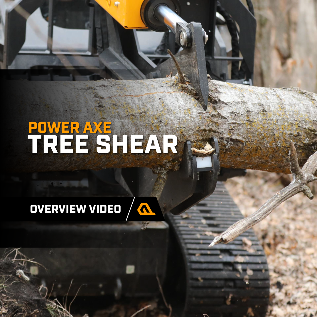 video of the quick attach tree shear in action