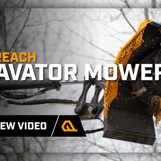 Mega Reach Excavator Mower Video