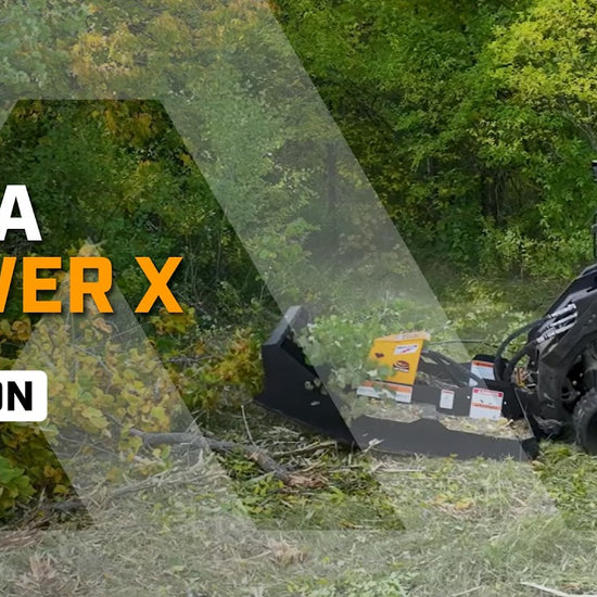 video of mega mower x attachment in action
