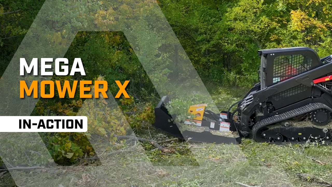 video of mega mower x attachment in action