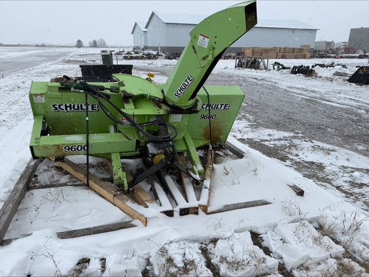 CERTIFIED USED1643 - SCHULTE 9600 RM SNOWBLOWER - $4,895 +FREIGHT