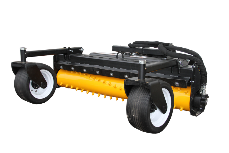Our Soil Conditioner is an attachment that pays for itself in a very short amount of time by replac- ing your hand labor work crew. This versatile unit rakes stones and debris to either side or straight ahead for easy pickup.