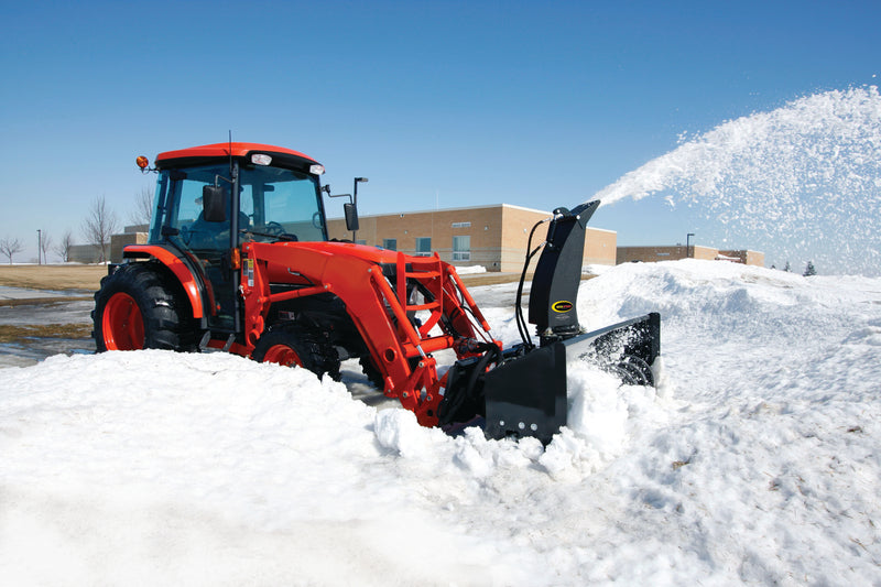   Match our hydraulic snowblower and power unit to work universally on any tractor and loader that has the skid steer loader attachment carrier and is within the unit's power range