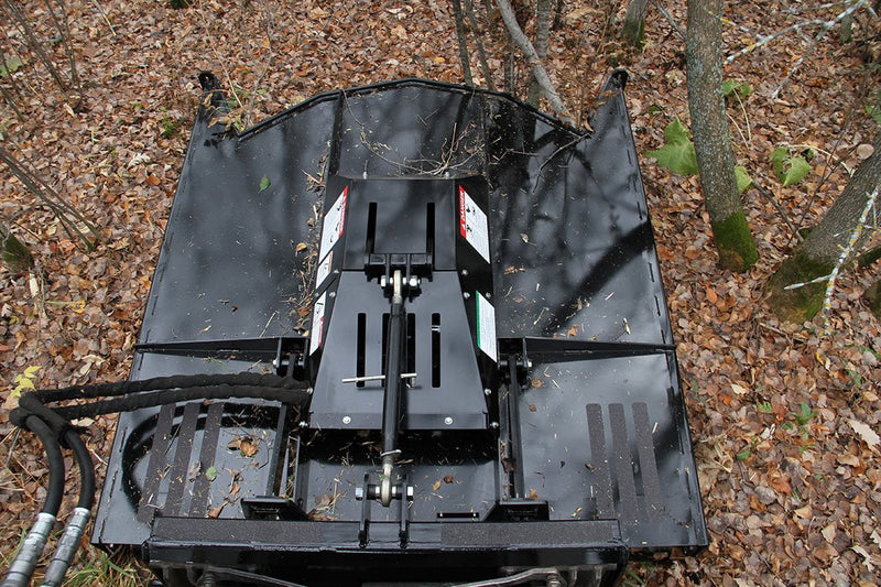 Top view of the reinforced steel deck. As seen in the image,  the motor and gear box has a protective cover.