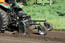 The aggressive teeth on the large-diameter rotor pulverize soil like an ordinary tiller, with the benefit of faster ground speed