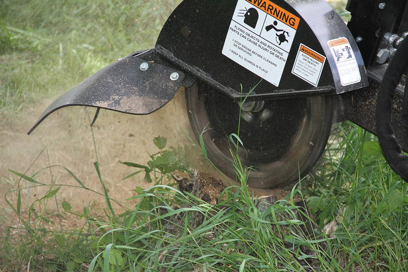 arbide teeth aggressively chew through any size stump with little wear. This stump grinder's unique bi-directional cutting design creates a more aggressive cutting pattern, quickly chewing through the stump